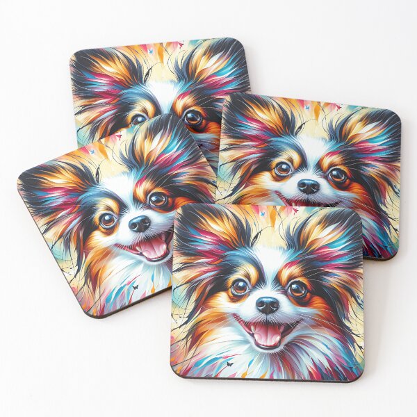 Item preview, Papillon Dog Portrait Acrylic Art Print Pet Portrait Gifts for Dog Lovers designed and sold by Puppy Puzzles Plus.