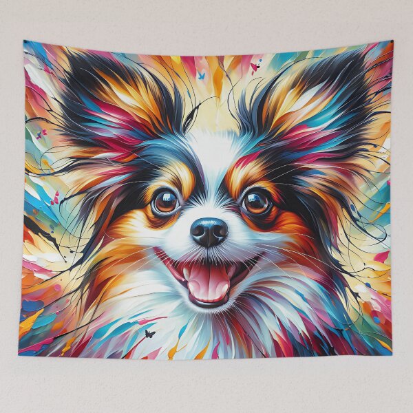 Item preview, Papillon Dog Portrait Acrylic Art Print Pet Portrait Gifts for Dog Lovers designed and sold by Puppy Puzzles Plus.
