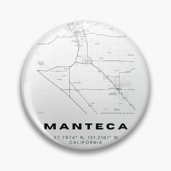 Item preview, Minimalist Manteca Map Art - California City Coordinates Design designed and sold by RM-Journey.