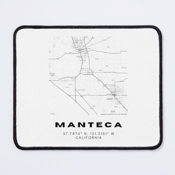 Item preview, Minimalist Manteca Map Art - California City Coordinates Design designed and sold by RM-Journey.