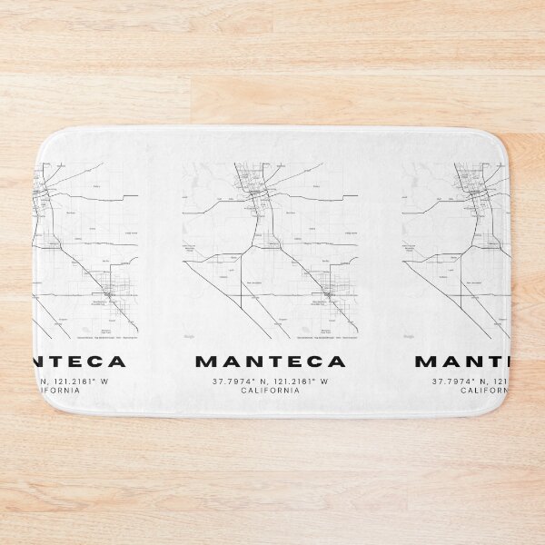 Item preview, Minimalist Manteca Map Art - California City Coordinates Design designed and sold by RM-Journey.