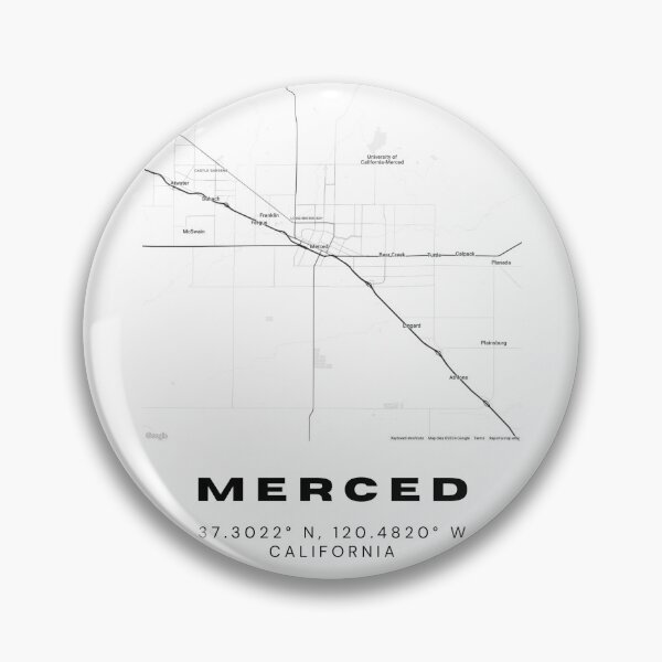 Item preview, Minimalist Merced Map Art - California City Coordinates Design designed and sold by RM-Journey.