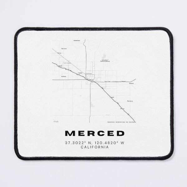 Item preview, Minimalist Merced Map Art - California City Coordinates Design designed and sold by RM-Journey.