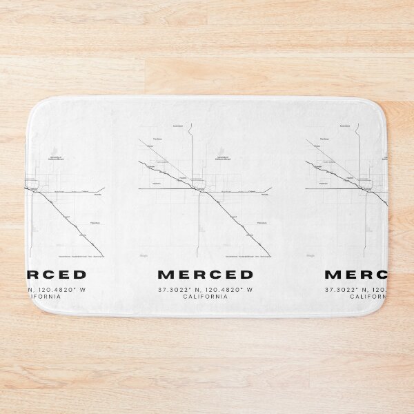 Item preview, Minimalist Merced Map Art - California City Coordinates Design designed and sold by RM-Journey.