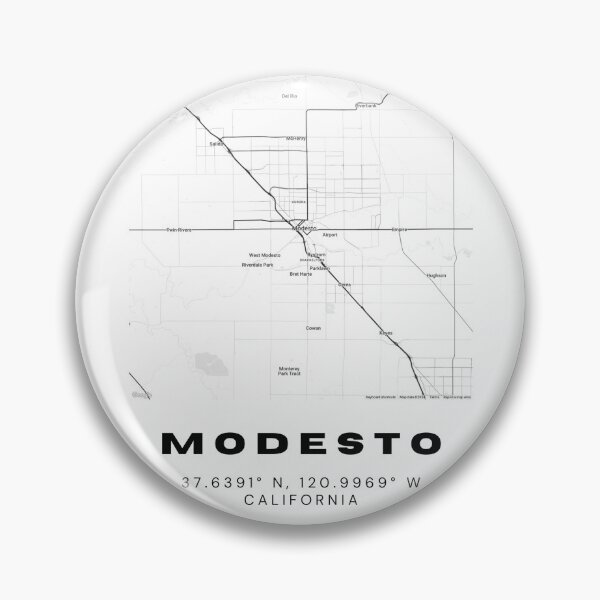 Item preview, Minimalist Modesto Map Art - California City Coordinates Design designed and sold by RM-Journey.