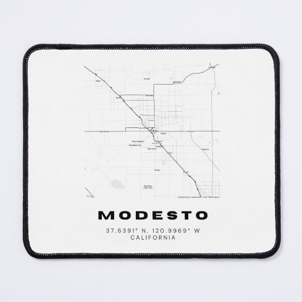 Item preview, Minimalist Modesto Map Art - California City Coordinates Design designed and sold by RM-Journey.
