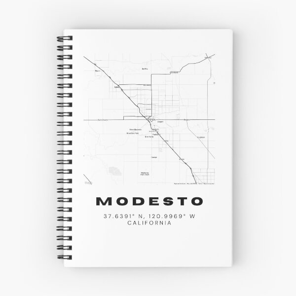Item preview, Minimalist Modesto Map Art - California City Coordinates Design designed and sold by RM-Journey.