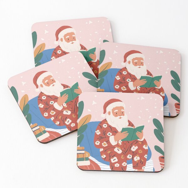 Item preview, RETRO SANTA READING A BOOK ART #5 designed and sold by Arts4U.