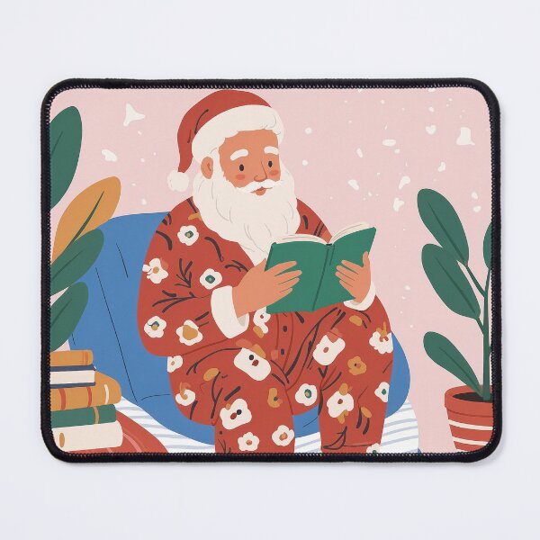 Item preview, RETRO SANTA READING A BOOK ART #5 designed and sold by Arts4U.