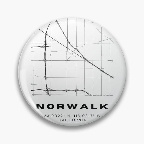 Item preview, Minimalist Norwalk Map Art - California City Coordinates Design designed and sold by RM-Journey.