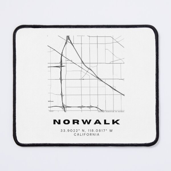 Item preview, Minimalist Norwalk Map Art - California City Coordinates Design designed and sold by RM-Journey.