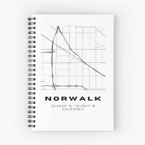 Item preview, Minimalist Norwalk Map Art - California City Coordinates Design designed and sold by RM-Journey.