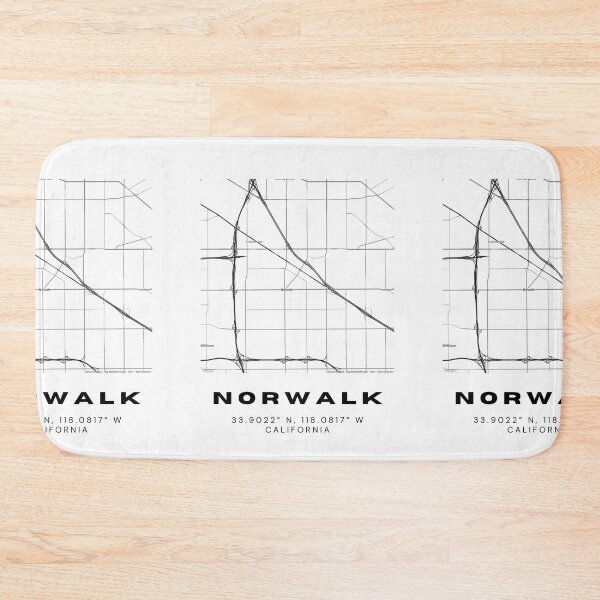 Item preview, Minimalist Norwalk Map Art - California City Coordinates Design designed and sold by RM-Journey.