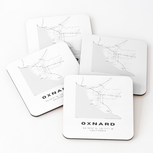 Item preview, Minimalist Oxnard Map Art - California City Coordinates Design designed and sold by RM-Journey.