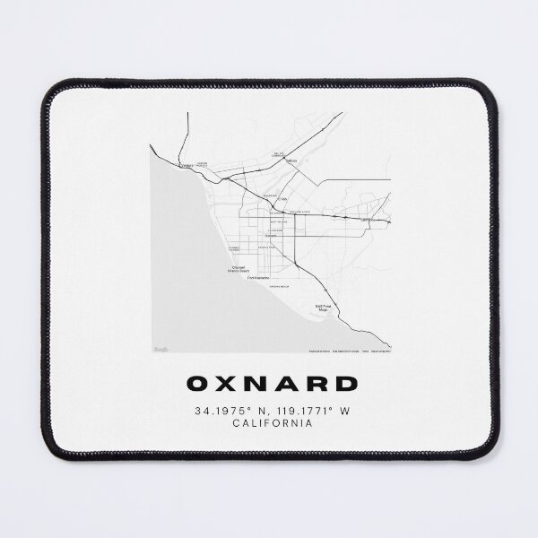 Item preview, Minimalist Oxnard Map Art - California City Coordinates Design designed and sold by RM-Journey.