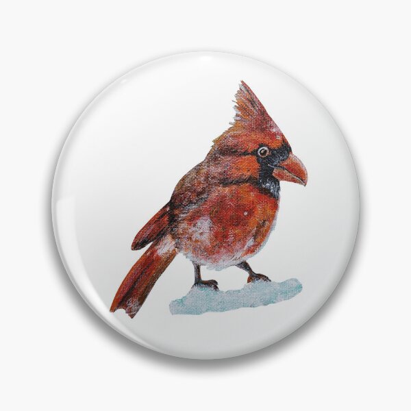 Item preview, Hand painted Red Cardinal on snow designed and sold by EstelleCress.
