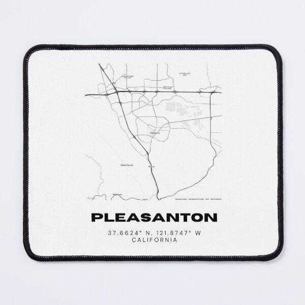Item preview, Minimalist Pleasanton Map Art - California City Coordinates Design designed and sold by RM-Journey.