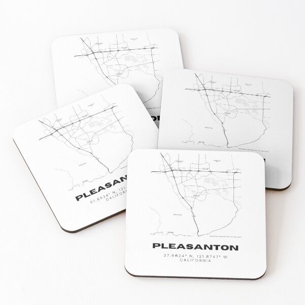 Item preview, Minimalist Pleasanton Map Art - California City Coordinates Design designed and sold by RM-Journey.