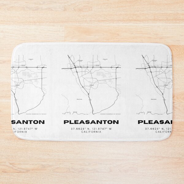 Item preview, Minimalist Pleasanton Map Art - California City Coordinates Design designed and sold by RM-Journey.