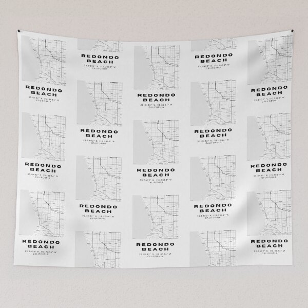 Item preview, Minimalist Redondo Beach Map Art - California City Coordinates Design designed and sold by RM-Journey.