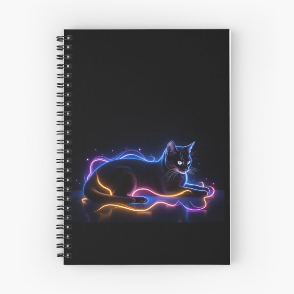 Artikelvorschau, Mystische schwarze Katze mit Neonlichtern entworfen und verkauft von Iskander369.
