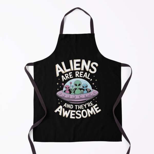 Item preview, Aliens Are Real and Awesome Design - Cute Alien Spaceship Illustration designed and sold by love3617.