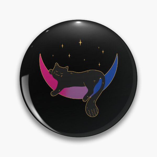 Artikelvorschau, Bisexuelle Katze Mond Weltraum LGBT Pride Flagge entworfen und verkauft von Clara Hollins.