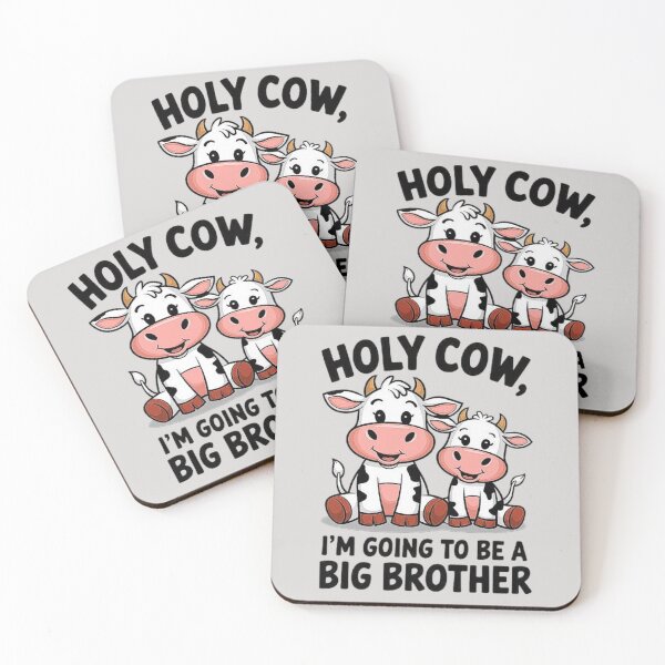Item preview, Holy Cow Big Brother Announcement Design - Cute Cow Sibling Cartoon designed and sold by love3617.