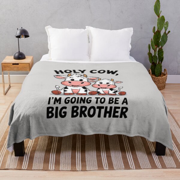 Item preview, Holy Cow Big Brother Announcement Design - Cute Cow Sibling Cartoon designed and sold by love3617.