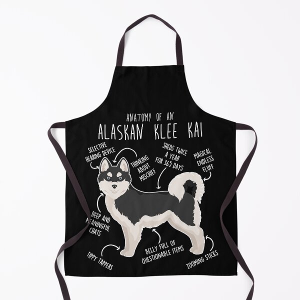 Artikelvorschau, Anatomie des schwarzen Hundes Alaskan Klee Kai entworfen und verkauft von Clara Hollins.