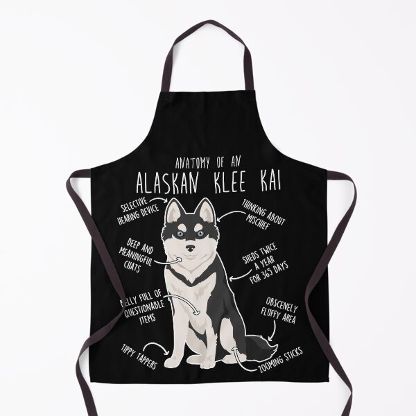 Artikelvorschau, Anatomie des schwarzen Hundes Alaskan Klee Kai entworfen und verkauft von Clara Hollins.