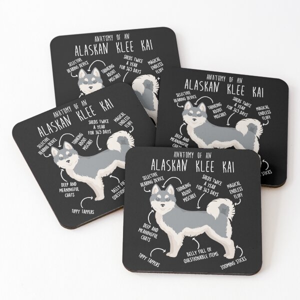 Item preview, Alaskan Klee Kai Grey Dog Anatomy designed and sold by Clara Hollins.