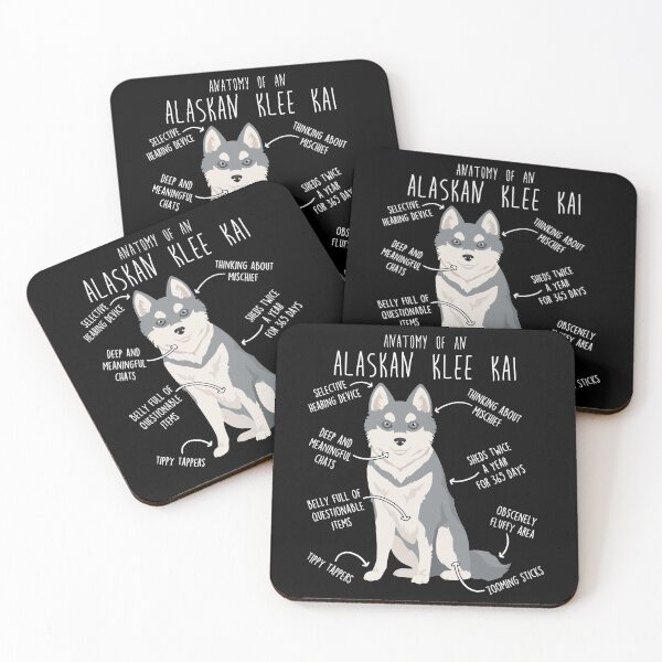Item preview, Alaskan Klee Kai Grey Dog Anatomy designed and sold by Clara Hollins.