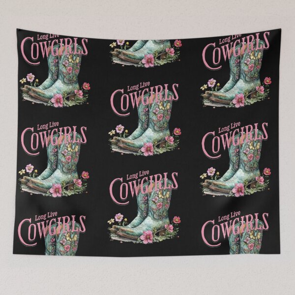 Artikelvorschau, Es lebe Cowgirls Teal Aquarell Blumen Cowgirl Stiefel entworfen und verkauft von tmckaydesigns.