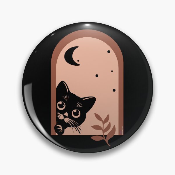 Item preview, Boho Starry Night Peeking Cat | Boho Cat | Funny Cute Cat | Graphic | Good Vibes collection designed and sold by Made by Tamar.