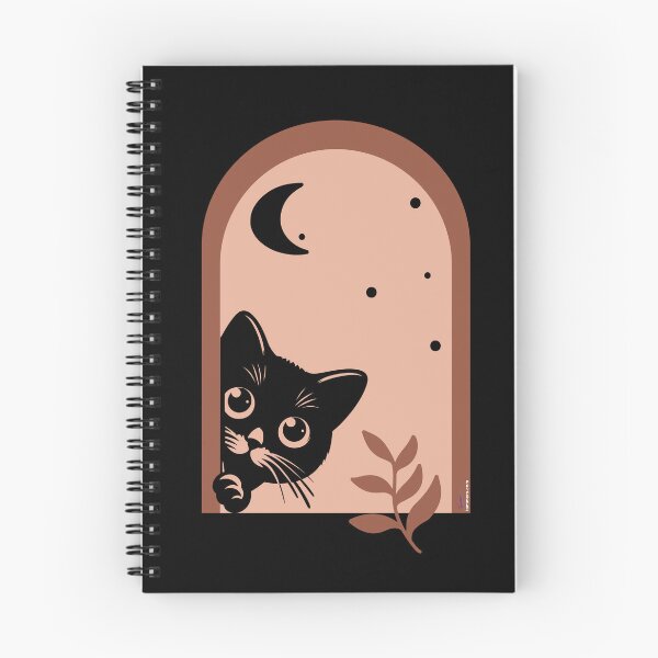 Item preview, Boho Starry Night Peeking Cat | Boho Cat | Funny Cute Cat | Graphic | Good Vibes collection designed and sold by Made by Tamar.