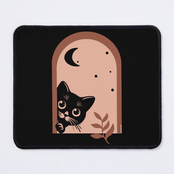 Item preview, Boho Starry Night Peeking Cat | Boho Cat | Funny Cute Cat | Graphic | Good Vibes collection designed and sold by Made by Tamar.