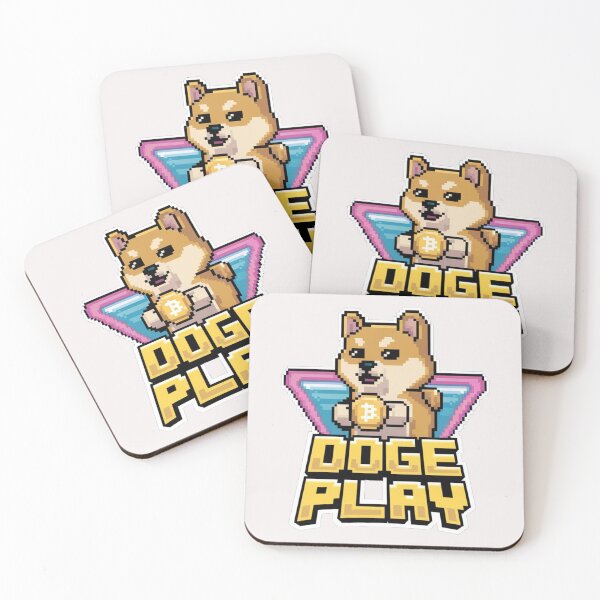 Item preview, Doge Play Retro Arcade Logo , Pixel Shiba Inu Dogecoin Gaming Design , GameFi Crypto Merch designed and sold by benjyjump.