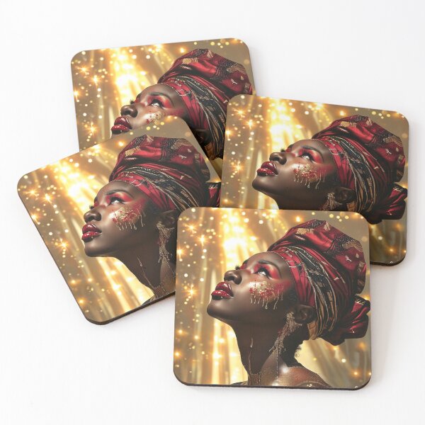 Item preview, Beautiful Burgundy, Black and Gold African Queen designed and sold by Infinitegoods1.