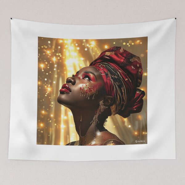 Item preview, Beautiful Burgundy, Black and Gold African Queen designed and sold by Infinitegoods1.