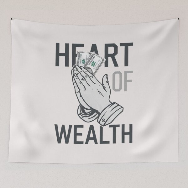 Item preview, Heart of Wealth T-Shirt – Minimalist Praying Hands with Dollar Bill Design, Inspirational Money Logo, Simple Outline Art on White Background designed and sold by benjyjump.