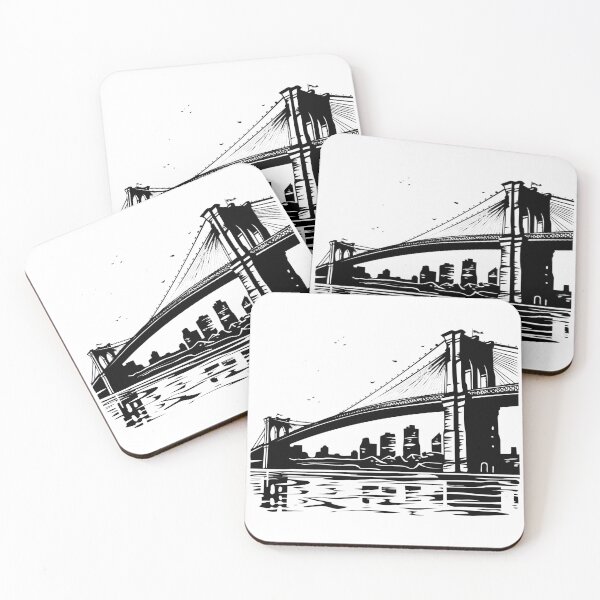 Item preview, Brooklyn Bridge NYC Landmark Suspension Manhattan Overpass Skyline designed and sold by inkoutninja.