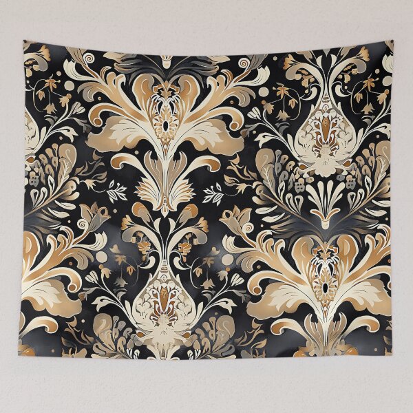 Item preview, Elegant Beige and Black Venetian Pattern designed and sold by HausKatz.