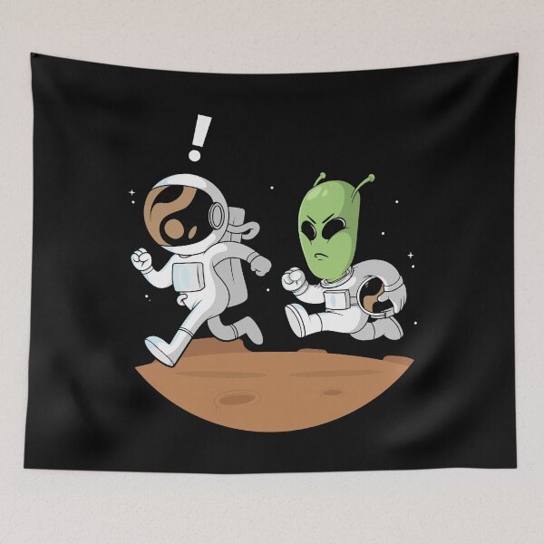 Item preview, Houston, we have a problem! Funny alien and astronaut designed and sold by messy-nessie.
