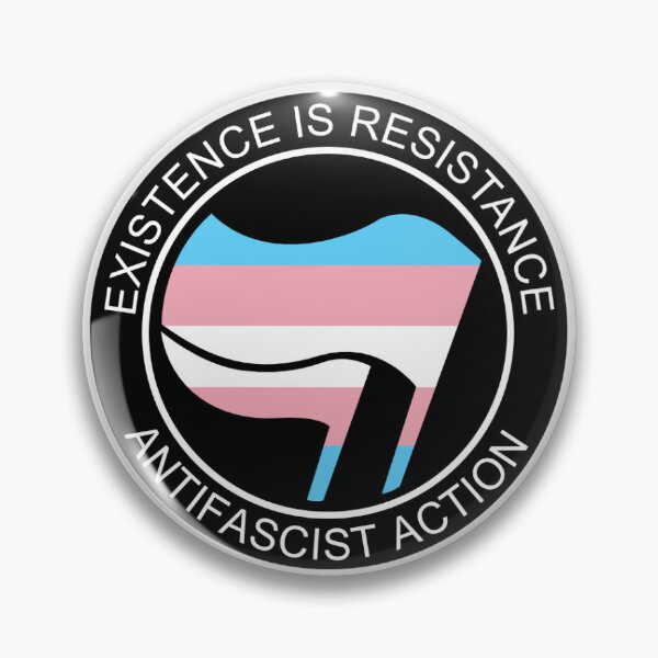 Item preview, Trans Antifa Symbol / Existence Is Resistance designed and sold by MilitantEmpath.