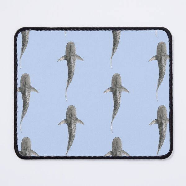 Item preview, TIGER SHARK-Galeocerdo cuvier (above) light blue designed and sold by BEATRIZ ABAITUA.
