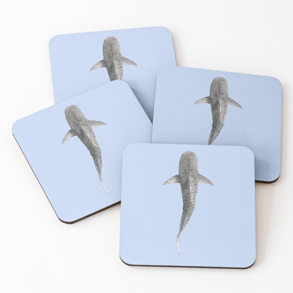 Item preview, TIGER SHARK-Galeocerdo cuvier (above) light blue designed and sold by BEATRIZ ABAITUA.
