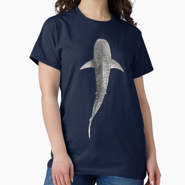 Item preview, TIGER SHARK-Galeocerdo cuvier (above) navy blue designed and sold by BEATRIZ ABAITUA.