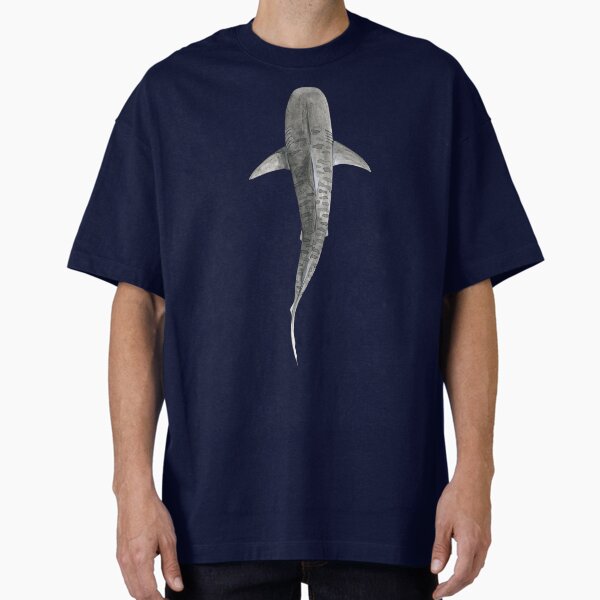 Item preview, TIGER SHARK-Galeocerdo cuvier (above) navy blue designed and sold by BEATRIZ ABAITUA.