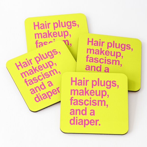 Artikelvorschau, trump defined - Hair plugs, makeup, fascism, and a diaper (hot pink 2) entworfen und verkauft von Thelittlelord.